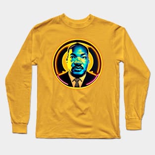 MLK Jr Neon Halo Long Sleeve T-Shirt